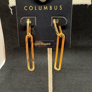 Gold Dipped Hoop Earrings